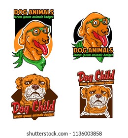 a set dog logo emblem