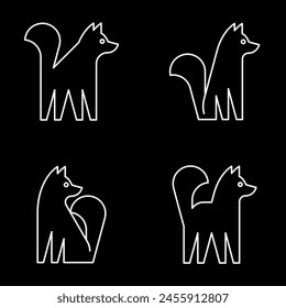 Satz von Hund-Logo. Symboldesign. Vorlage Elemente