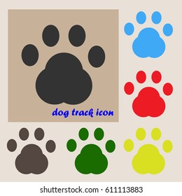 Set Dog track icon, vector illustration eps10