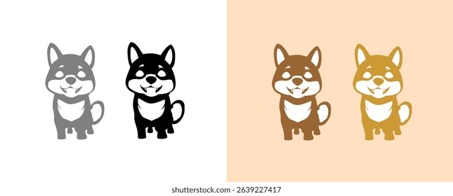 set of dogs icon vector ilustration