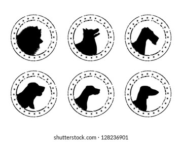 Set of Dog's Silhouettes