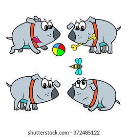 Set of dogs.Vector illustration.