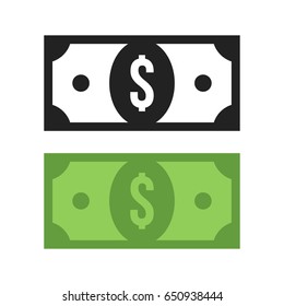 Set of dollar icons. Vector