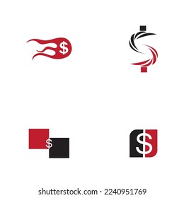 set of dollar money vector icon illustration design template - vector