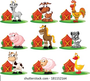 Set of  domestic animals - vector