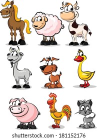 Set of  domestic animals - vector