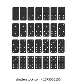Set of domino bones vector illustration