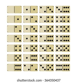 Set of Domino, Icons, Objects, Symbols for Games