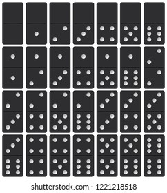 Set of domino pieces illustration
