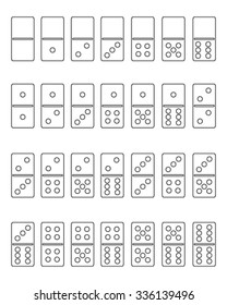 Set of domino, vector