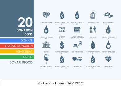 Set of donation icons