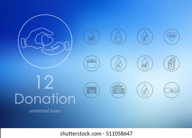 Set of donation icons