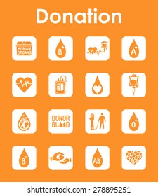 It is a set of donation simple web icons