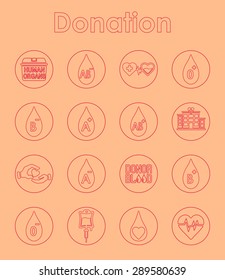 It is a set of donation simple web icons