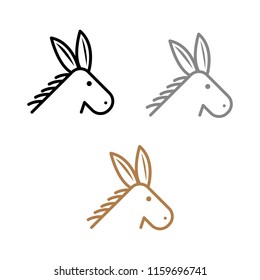 a set of donkey icons