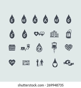 Set of donorship icons