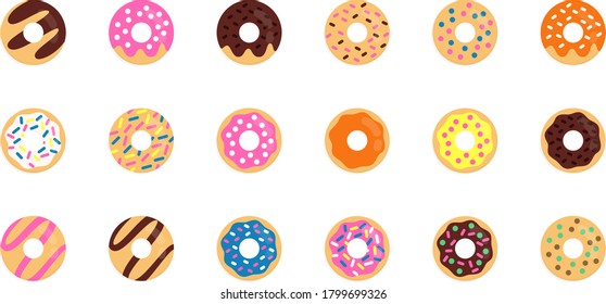 A Set of Donut Icons/Illustrations