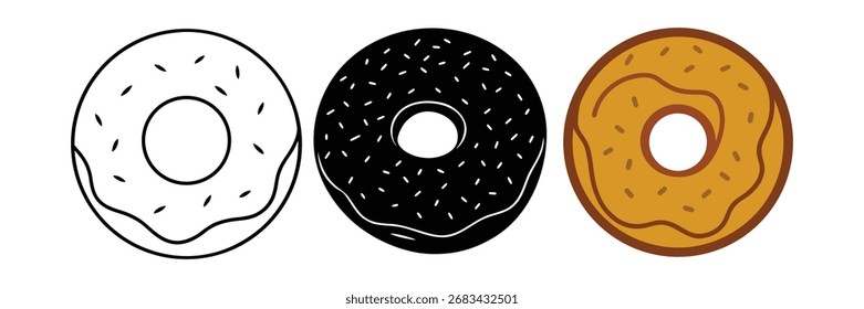 set of donut vector illustration