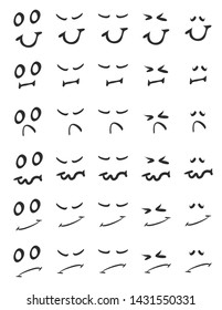 Set of Doodle abstract expressions