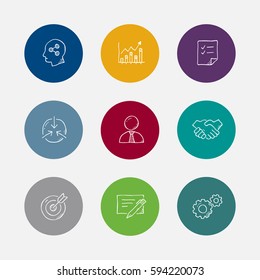 Set of doodle business icons