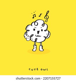 Set of doodle cartoon owls with various emotions,Various Cute Owl Doodle Collection,hand drawn,Cute animal