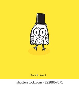 Set of doodle cartoon owls with various emotions,Various Cute Owl Doodle Collection,hand drawn,Cute animal