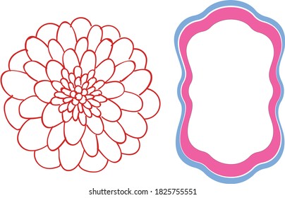 Set of doodle design elements. Arrows, wreath, floral elements