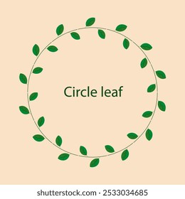 Set of doodle floral,line and leaf circle frames.illustration vector logo for nature flowers
