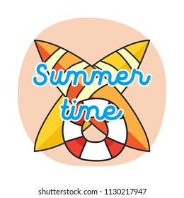 Set of doodle fun summer holidays cards design. Hello summer hand drawn style vector illustration
