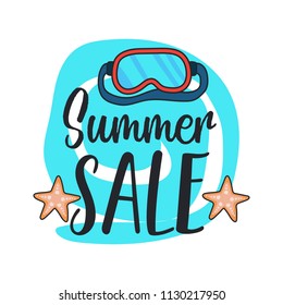 Set of doodle fun summer holidays cards design. Hello summer hand drawn style vector illustration