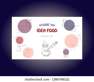 Set of doodle hand drawn sketches isolated on chalkboard background. Design elements for cafe menu or coffee shop.