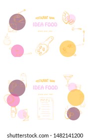 Set of doodle hand drawn sketches isolated on chalkboard background. Design elements for cafe menu or coffee shop.