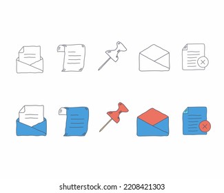 Establecer la letra de correo del icono Doodle con color