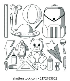 Set of doodle icons