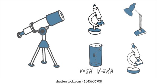 Set of doodle icons. Vector illustration