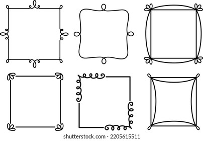 Conjunto de líneas de doodle ilustraciones vectoriales dibujadas a mano