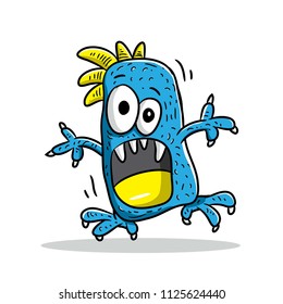 set doodle monster, vector illustration