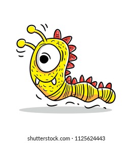 set doodle monster, vector illustration