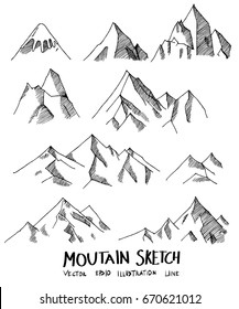 Snow Mountain Line Drawing Images Stock Photos Vectors Shutterstock