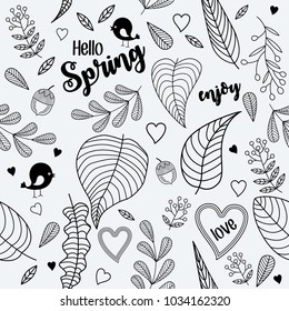 Set of  doodle on white background
