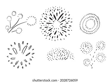 set of doodle starburst isolated on white background hand drawn from sunburst. design elements. vector illustration.