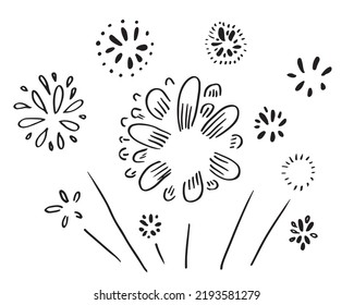 set of doodle starburst isolated on white background hand drawn from sunburst. design elements. vector illustration.