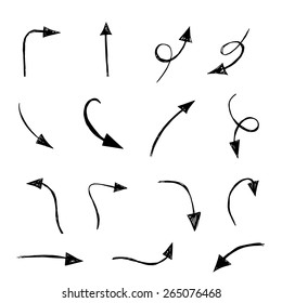 Set of doodle vector arrows
