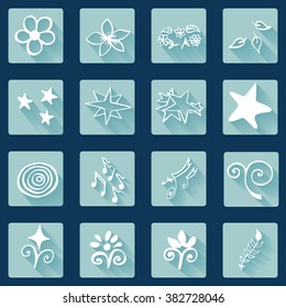 Set of doodle white abstract  icons  made in vector. Idea, businessman, creative thinking, progress, graphs and all other kinds of business related elements.