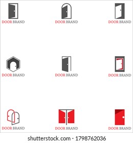  Set of Door brand logo vector template