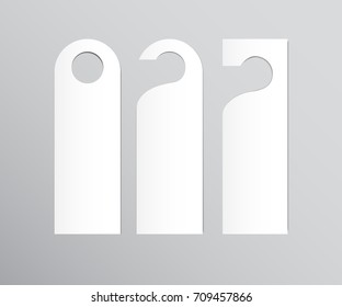 Set of door hangers isolated on white background. Door hanger vector illustration