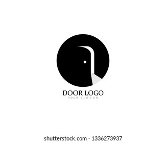 Set of door logo template vector icon illustration design