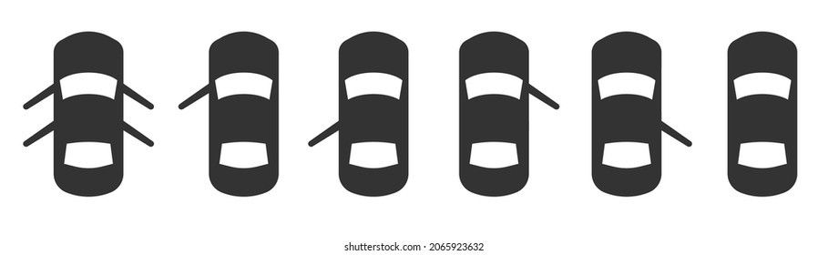 Set of Door open icon symbol. Premium quality isolated autocar element in trendy style