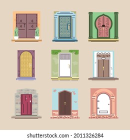 set of doors of different styles