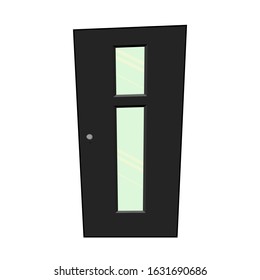 Set of doors on a white background for construction and design. Cartoon style. Vector illustration
